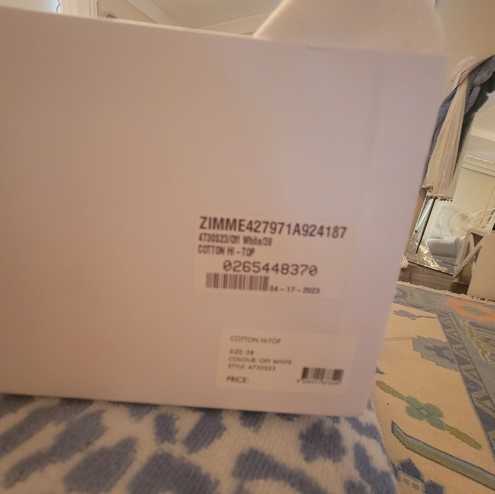 Zimmermann Cotton High-Top Sneakers NW_ Box - Picture 8 of 10